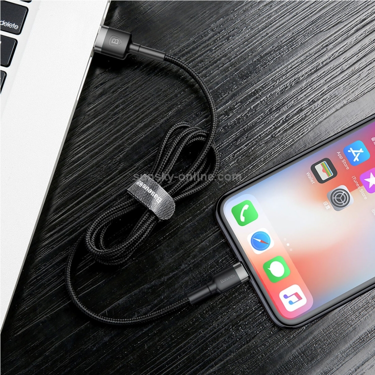 Baseus 2.4A 1m USB to 8 Pin High Density Nylon Weave USB Cable for iPhone, iPad Baseus 2.4A 1m USB to 8 Pin High Density Nylon Weave USB Cable for iPhone, iPad