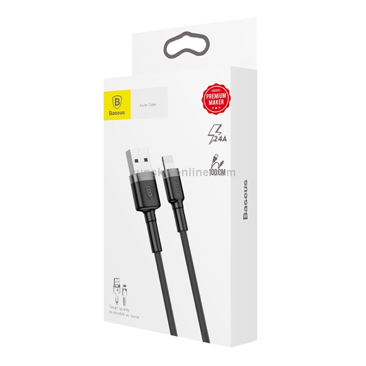 Baseus 2.4A 1m USB to 8 Pin High Density Nylon Weave USB Cable for iPhone, iPad Baseus 2.4A 1m USB to 8 Pin High Density Nylon Weave USB Cable for iPhone, iPad