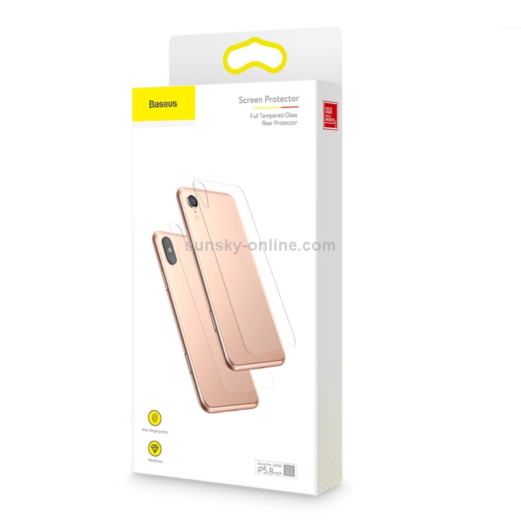 For iPhone X / XS Baseus 0.3mm Tempered Glass Protector Back Screen Film(Transparent) For iPhone X / XS Baseus 0.3mm Tempered Glass Protector Back Screen Film(Transparent)