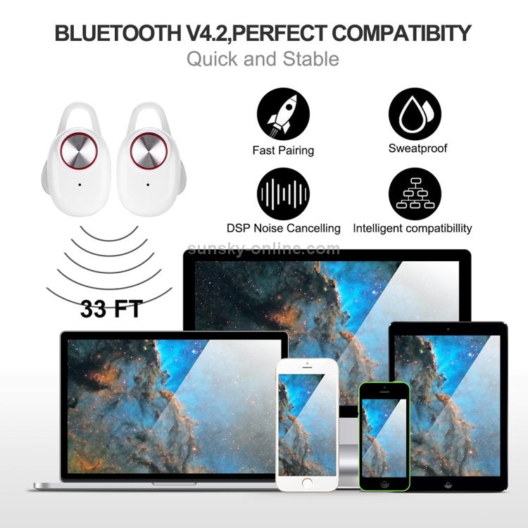 BTH-V5 DSP Noise Cancelling Earbuds Sports Wireless Bluetooth V4.2 Headset with Charging Case BTH-V5 DSP Noise Cancelling Earbuds Sports Wireless Bluetooth V4.2 Headset with Charging Case