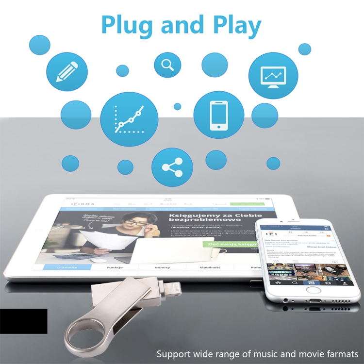 RQW-10D 2 in 1 USB 2.0 & 8 Pin 64GB Flash Drive RQW-10D 2 in 1 USB 2.0 & 8 Pin 64GB Flash Drive