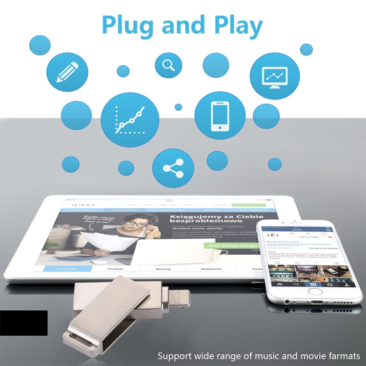 RQW-10 2 in 1 USB 2.0 & 8 Pin 128GB Flash Drive RQW-10 2 in 1 USB 2.0 & 8 Pin 128GB Flash Drive