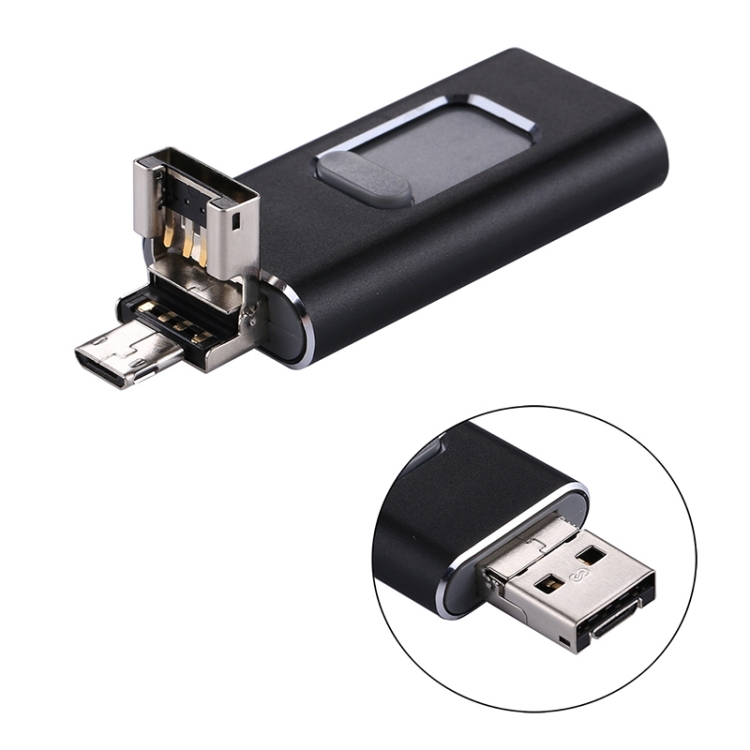 easyflash RQW-01B 3 in 1 USB 2.0 & 8 Pin & Micro USB 32GB Flash Drive(Black) easyflash RQW-01B 3 in 1 USB 2.0 & 8 Pin & Micro USB 32GB Flash Drive(Black)