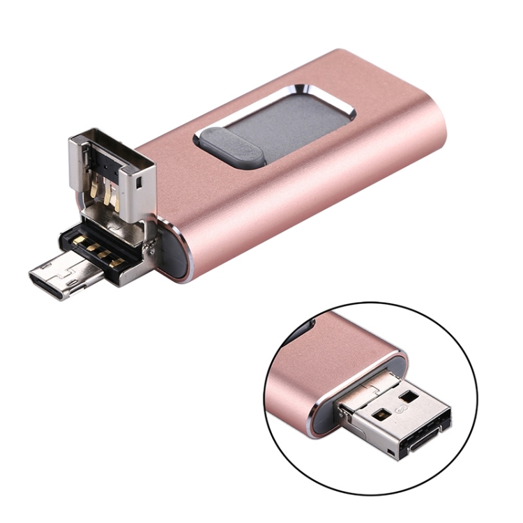 easyflash RQW-01B 3 in 1 USB 2.0 & 8 Pin & Micro USB 32GB Flash Drive(Rose Gold) easyflash RQW-01B 3 in 1 USB 2.0 & 8 Pin & Micro USB 32GB Flash Drive(Rose Gold)