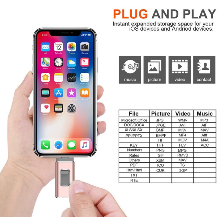 easyflash RQW-01B 3 in 1 USB 2.0 & 8 Pin & Micro USB 32GB Flash Drive(Rose Gold) easyflash RQW-01B 3 in 1 USB 2.0 & 8 Pin & Micro USB 32GB Flash Drive(Rose Gold)