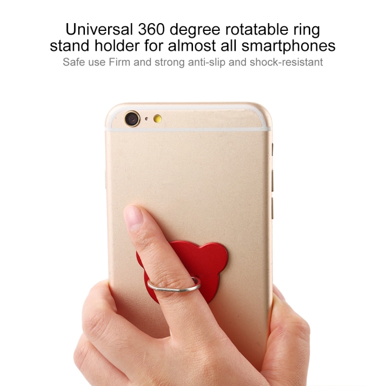100 PCS Universal Panda Shape 360 Degree Rotatable Ring Stand Holder for Almost All Smartphones (Red) 100 PCS Universal Panda Shape 360 Degree Rotatable Ring Stand Holder for Almost All Smartphones (Red)