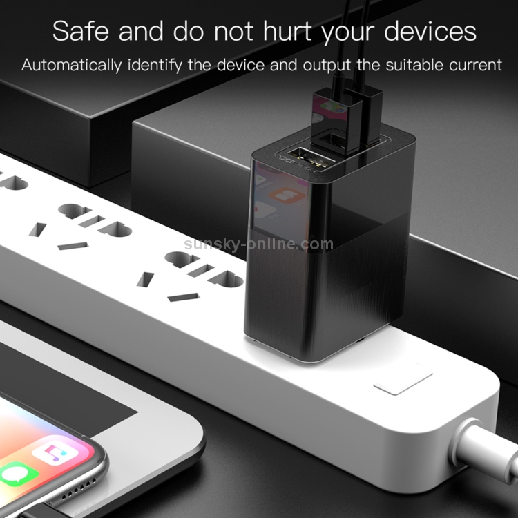 Baseus Duke 3.4A Total Output 3 USB Universal Travel Charger, AC 100-240V Baseus Duke 3.4A Total Output 3 USB Universal Travel Charger, AC 100-240V