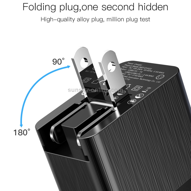 Baseus Duke 3.4A Total Output 3 USB Universal Travel Charger, AC 100-240V Baseus Duke 3.4A Total Output 3 USB Universal Travel Charger, AC 100-240V
