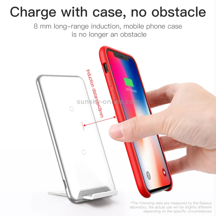 Baseus Desktop 10W Max 3-coil Vertical Horizontal Qi Wireless Charger Pad with Type-C Cable Baseus Desktop 10W Max 3-coil Vertical Horizontal Qi Wireless Charger Pad with Type-C Cable