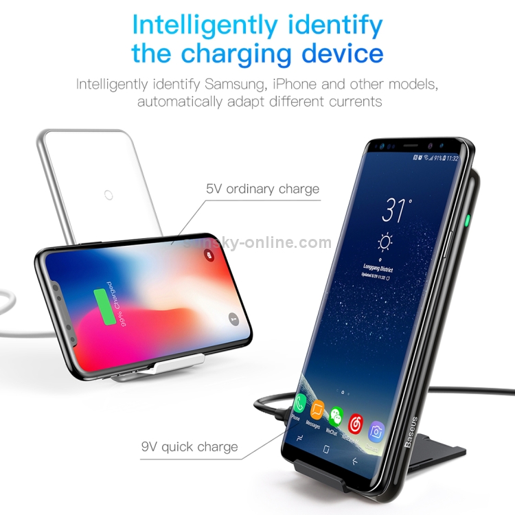 Baseus Desktop 10W Max 3-coil Vertical Horizontal Qi Wireless Charger Pad with Type-C Cable Baseus Desktop 10W Max 3-coil Vertical Horizontal Qi Wireless Charger Pad with Type-C Cable