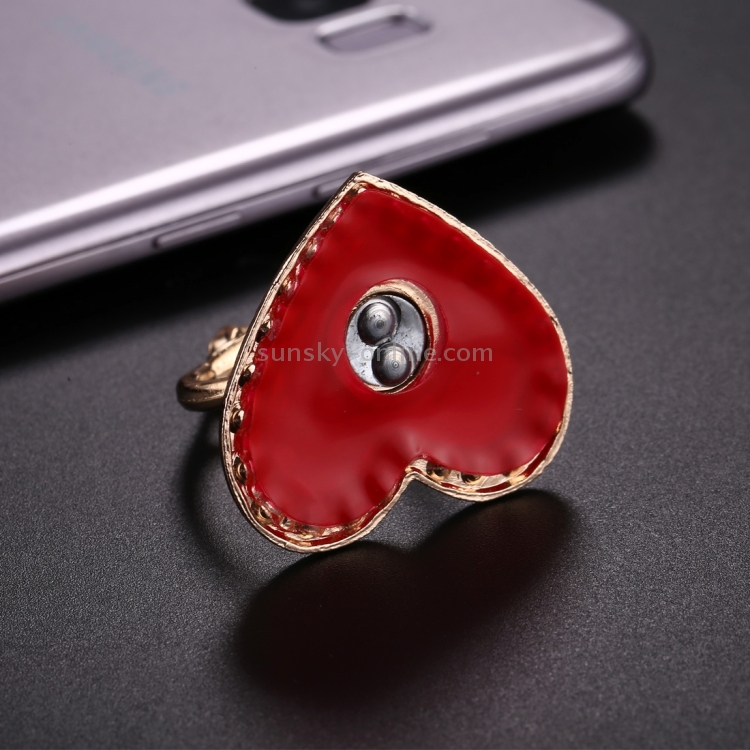 Universal 360 Degree Rotation Heart Style Diamond Encrusted Phone Holder(Gold) Universal 360 Degree Rotation Heart Style Diamond Encrusted Phone Holder(Gold)