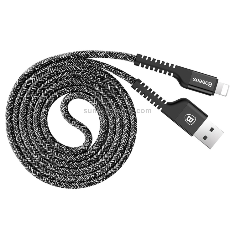 Baseus 1m Weave 9-Layer SR Anti-break Junction Cord 2A Fast Charging USB A to 8 Pin Data Sync Charge Cable Baseus 1m Weave 9-Layer SR Anti-break Junction Cord 2A Fast Charging USB A to 8 Pin Data Sync Charge Cable