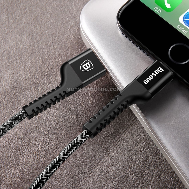 Baseus 1m Weave 9-Layer SR Anti-break Junction Cord 2A Fast Charging USB A to 8 Pin Data Sync Charge Cable Baseus 1m Weave 9-Layer SR Anti-break Junction Cord 2A Fast Charging USB A to 8 Pin Data Sync Charge Cable