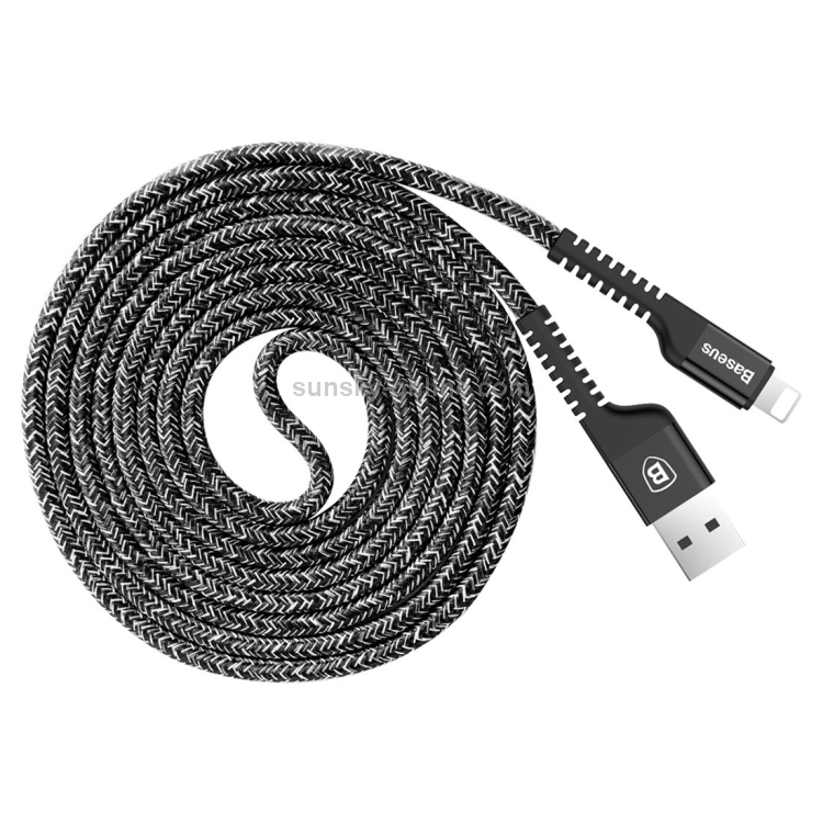 Baseus 1.5m Weave 9-Layer SR Anti-break Junction Cord 2A Fast Charging USB A to 8 Pin Data Sync Charge Cable Baseus 1.5m Weave 9-Layer SR Anti-break Junction Cord 2A Fast Charging USB A to 8 Pin Data Sync Charge Cable