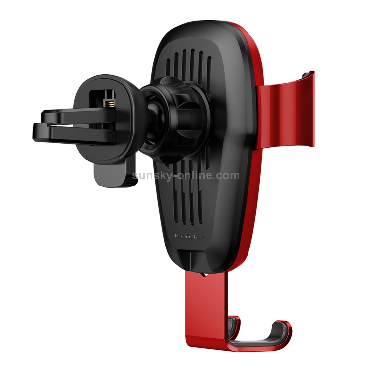 Baseus 10W Max Aluminium Alloy + Glass Clamping Gravity Phone Holder Car Air Vent Mount Qi Wireless Charger Baseus 10W Max Aluminium Alloy + Glass Clamping Gravity Phone Holder Car Air Vent Mount Qi Wireless Charger