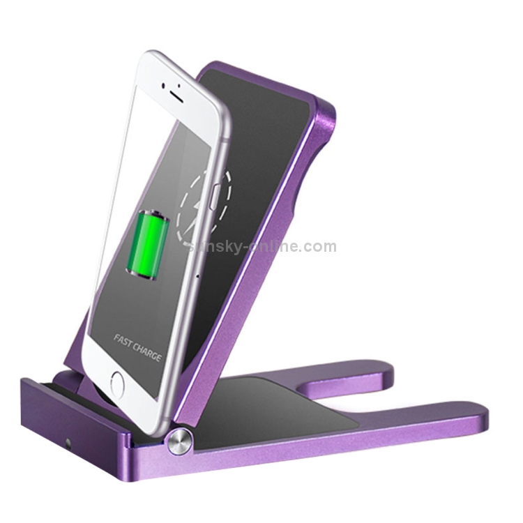 Q6 Desktop Foldable Aluminium Alloy Phone Holder 10W Dual Coils Fast Charging Qi Wireless Charger Q6 Desktop Foldable Aluminium Alloy Phone Holder 10W Dual Coils Fast Charging Qi Wireless Charger