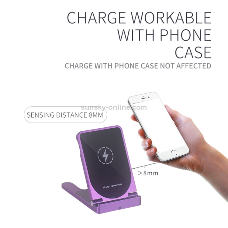 Q6 Desktop Foldable Aluminium Alloy Phone Holder 10W Dual Coils Fast Charging Qi Wireless Charger Q6 Desktop Foldable Aluminium Alloy Phone Holder 10W Dual Coils Fast Charging Qi Wireless Charger