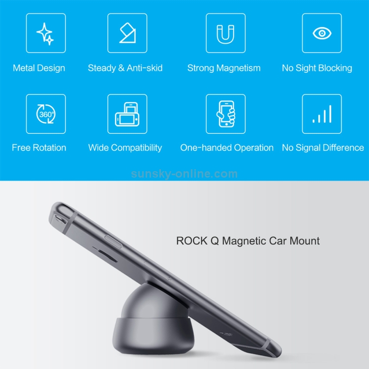 ROCK AutoBot 360 Degree Rotation Q Magnetic Car Mount Holder ROCK AutoBot 360 Degree Rotation Q Magnetic Car Mount Holder
