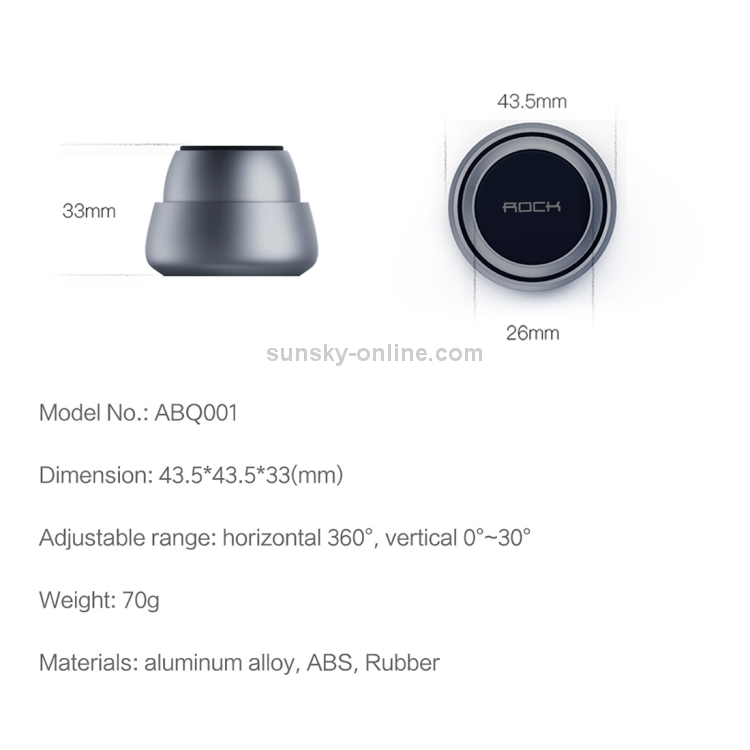ROCK AutoBot 360 Degree Rotation Q Magnetic Car Mount Holder ROCK AutoBot 360 Degree Rotation Q Magnetic Car Mount Holder
