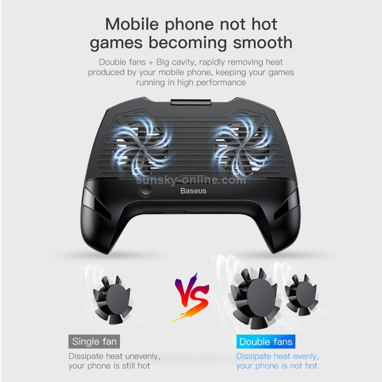 Baseus 4 in 1 Phone Gaming Handle Grip with Rapid Cooling Fan Radiator & Holder & 1200mAh Li-ion Back Up Battery Baseus 4 in 1 Phone Gaming Handle Grip with Rapid Cooling Fan Radiator & Holder & 1200mAh Li-ion Back Up Battery