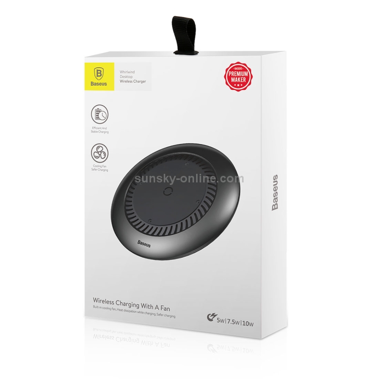 Baseus Desktop 10W Max Fast Charging Pad Wireless Charger with Cooling Fan Baseus Desktop 10W Max Fast Charging Pad Wireless Charger with Cooling Fan