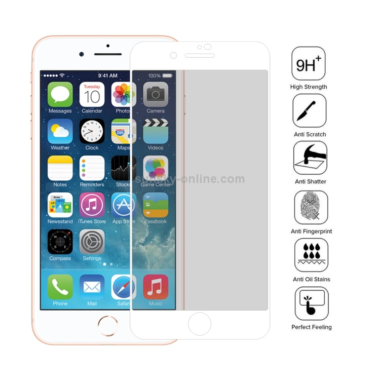 Anti-scratch 9H 10D Full Screen Privacy Anti-glare Tempered Glass Film for iPhone SE 2020 / 8 / 7(White) Anti-scratch 9H 10D Full Screen Privacy Anti-glare Tempered Glass Film for iPhone SE 2020 / 8 / 7(White)
