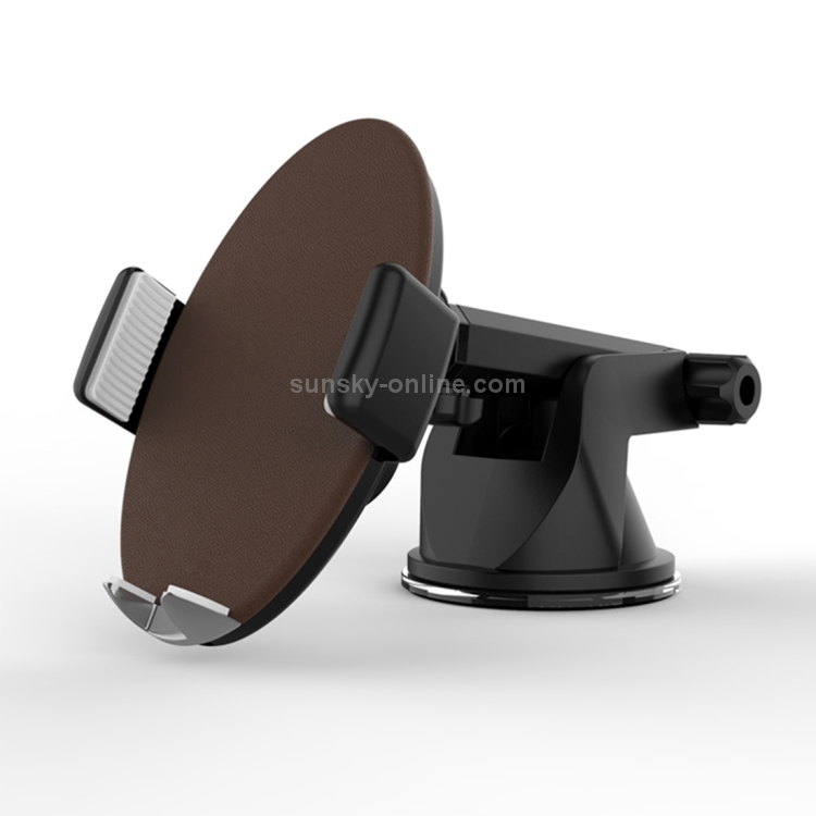 HAMTOD M11 Desktop Phone Holder 10W Max Fast Charging Qi Smart Wireless Charger Pad(Brown) HAMTOD M11 Desktop Phone Holder 10W Max Fast Charging Qi Smart Wireless Charger Pad(Brown)