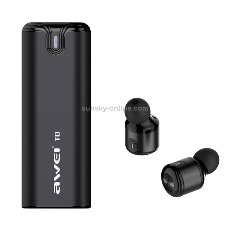 AWEI T8 Mini 2 in 1 Headset Wireless Bluetooth V4.2 In-ear Stereo Earphone with Mic & Charging Dock Case AWEI T8 Mini 2 in 1 Headset Wireless Bluetooth V4.2 In-ear Stereo Earphone with Mic & Charging Dock Case