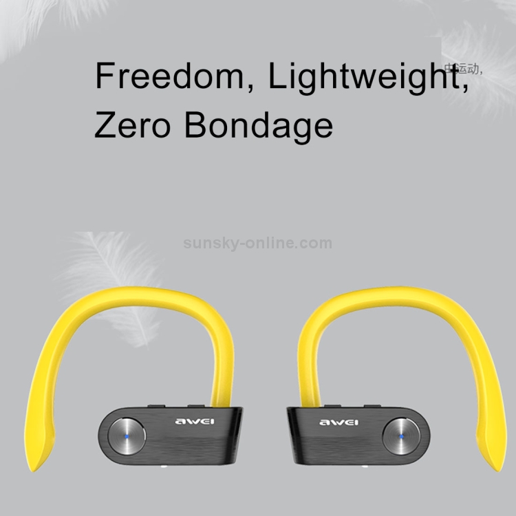 AWEI T2 Sports Headset IPX4 Waterproof Wireless Bluetooth V4.2 In-ear Stereo Earphone, Support TWS AWEI T2 Sports Headset IPX4 Waterproof Wireless Bluetooth V4.2 In-ear Stereo Earphone, Support TWS
