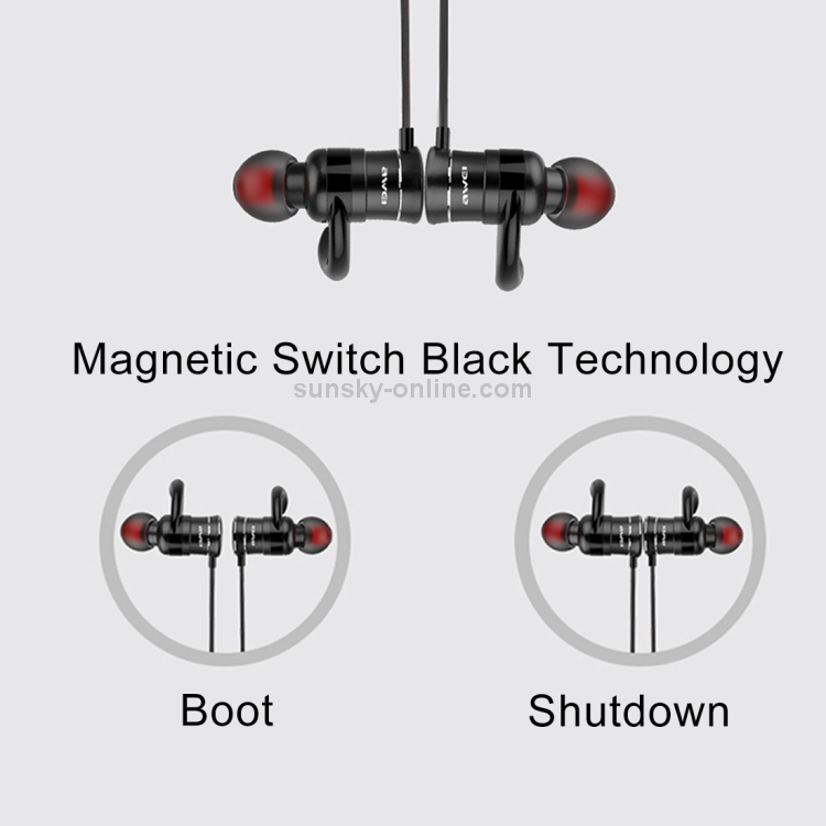 AWEI AK5 Sports Waterproof Earphone Wireless Bluetooth In-ear Headphone with Mic & Smart Magnetic Auto Swtich AWEI AK5 Sports Waterproof Earphone Wireless Bluetooth In-ear Headphone with Mic & Smart Magnetic Auto Swtich