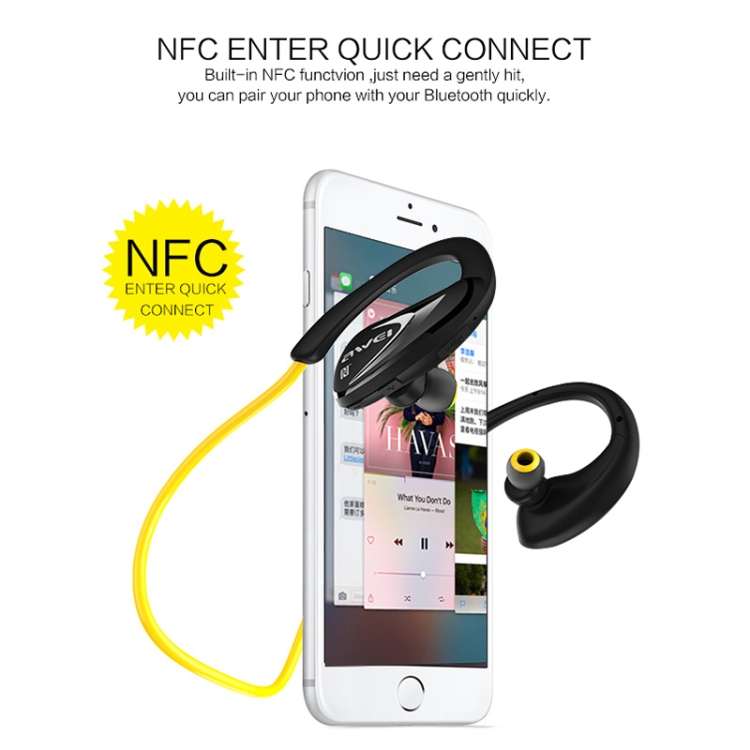 AWEI A880BL Waterproof Sports Bluetooth CSR4.1 Earphone Wireless Stereo Headset With NFC Function(Black) AWEI A880BL Waterproof Sports Bluetooth CSR4.1 Earphone Wireless Stereo Headset With NFC Function(Black)