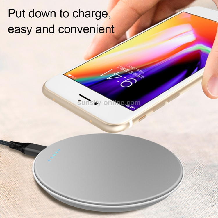 HAMTOD DC 5V 2A 8mm Fast Charging Pad Qi Wireless Charger with Indicator Light HAMTOD DC 5V 2A 8mm Fast Charging Pad Qi Wireless Charger with Indicator Light