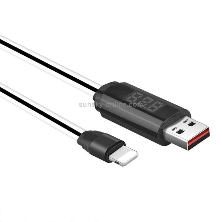Hoco U29 1m 2A 8 Pin to USB Data Sync Charging Cable with Display & Timing Hoco U29 1m 2A 8 Pin to USB Data Sync Charging Cable with Display & Timing