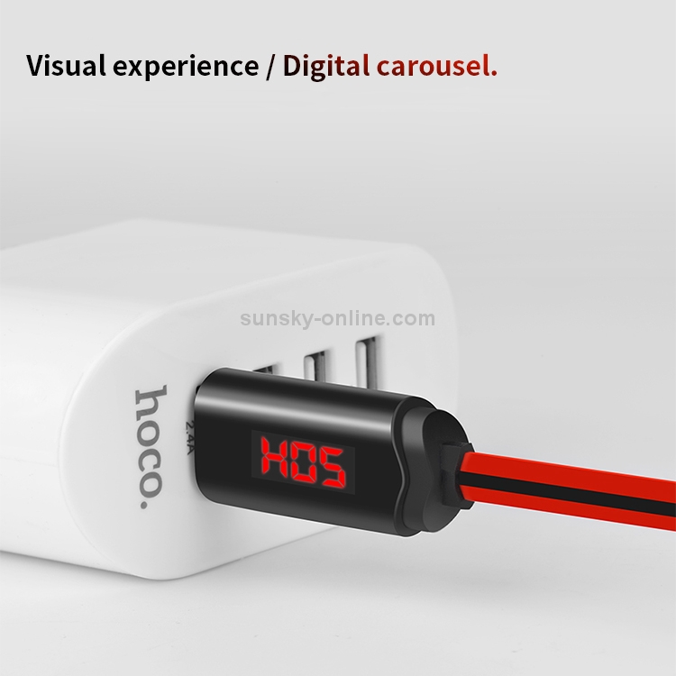 Hoco U29 1m 2A 8 Pin to USB Data Sync Charging Cable with Display & Timing Hoco U29 1m 2A 8 Pin to USB Data Sync Charging Cable with Display & Timing