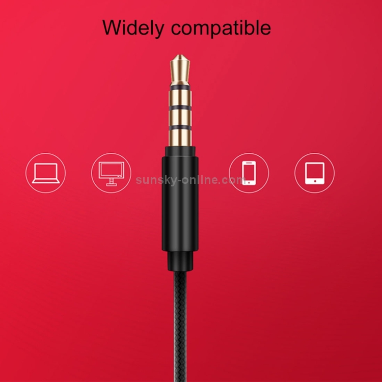 JOYROOM JR-E207 Braided Cord 3.5mm Plug Wired Control In-Ear Metal Earphone JOYROOM JR-E207 Braided Cord 3.5mm Plug Wired Control In-Ear Metal Earphone