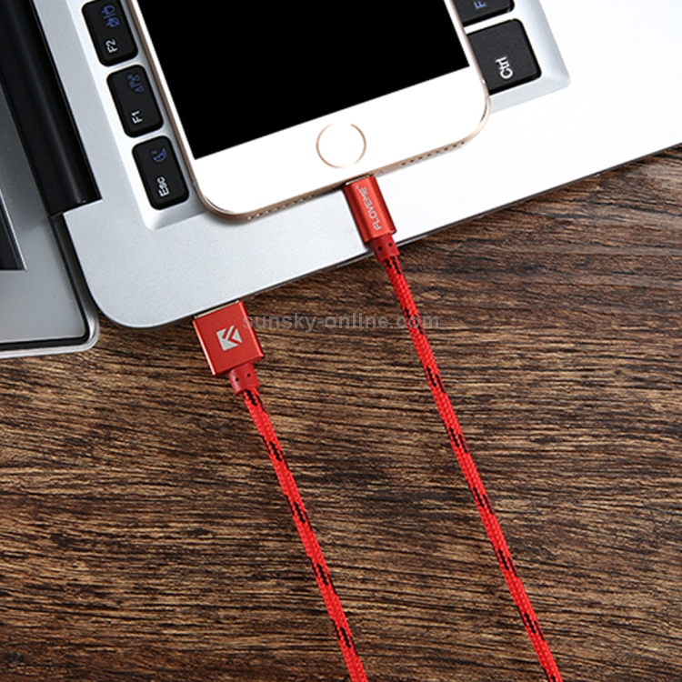 FLOVEME 2.1A 1.2m Nylon Weave Style USB to 8 Pin Data Sync Charging Cable FLOVEME 2.1A 1.2m Nylon Weave Style USB to 8 Pin Data Sync Charging Cable