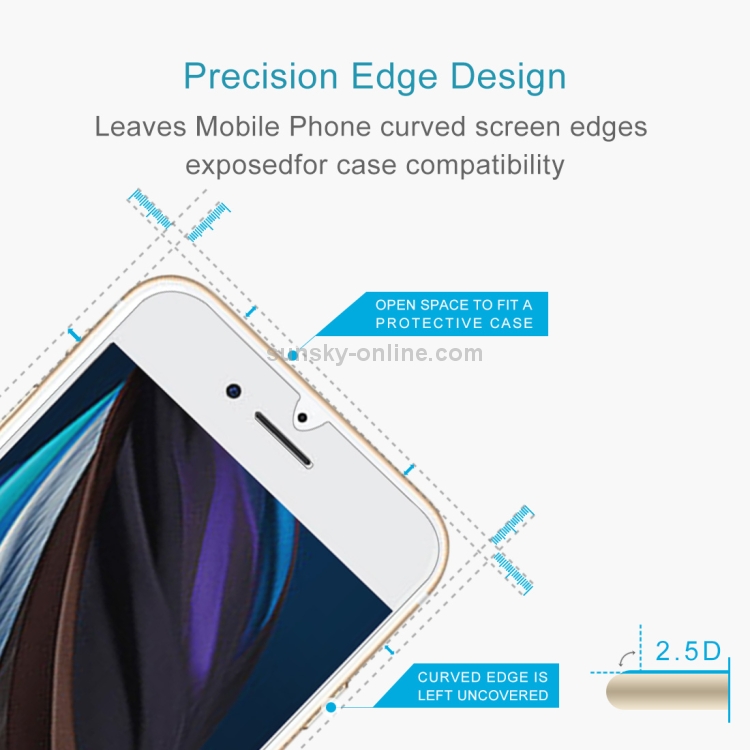 For iPhone SE 2022 / SE 2020 50pcs Middle Arc EdgeTempered Glass Film For iPhone SE 2022 / SE 2020 50pcs Middle Arc EdgeTempered Glass Film