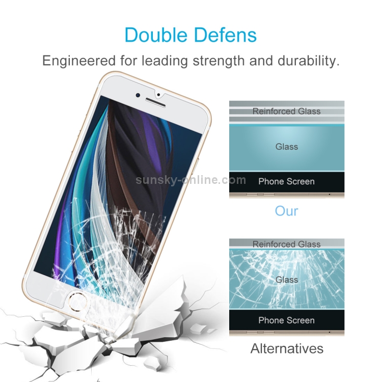 For iPhone SE 2022 / SE 2020 50pcs Middle Arc EdgeTempered Glass Film For iPhone SE 2022 / SE 2020 50pcs Middle Arc EdgeTempered Glass Film