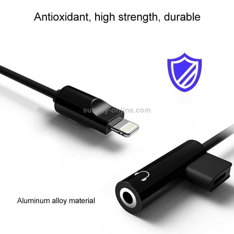 E01 2 in 1 8 Pin to 3.5mm Headphone Jack Audio Adapter Charger Cable E01 2 in 1 8 Pin to 3.5mm Headphone Jack Audio Adapter Charger Cable