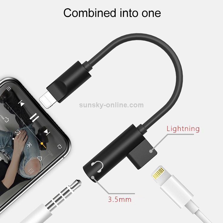 E01 2 in 1 8 Pin to 3.5mm Headphone Jack Audio Adapter Charger Cable E01 2 in 1 8 Pin to 3.5mm Headphone Jack Audio Adapter Charger Cable