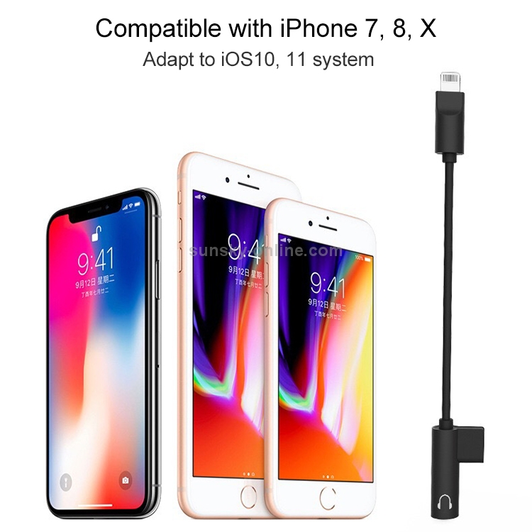 E01 2 in 1 8 Pin to 3.5mm Headphone Jack Audio Adapter Charger Cable E01 2 in 1 8 Pin to 3.5mm Headphone Jack Audio Adapter Charger Cable