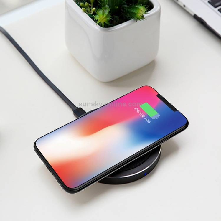 ROCK W4 DC 5V 2A / 9V 1.67A 10W Max Output Qi Standard Quick Wireless Charger