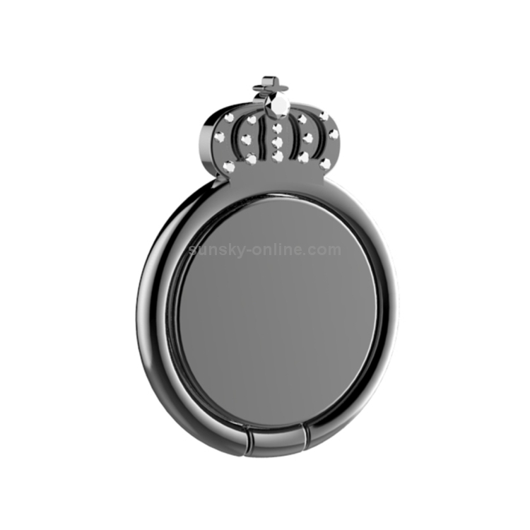 lenuo 360 Degrees Rotation Metal Imperial Crown Shape Phone Ring Holder with Magnetic Function (Black) lenuo 360 Degrees Rotation Metal Imperial Crown Shape Phone Ring Holder with Magnetic Function (Black)