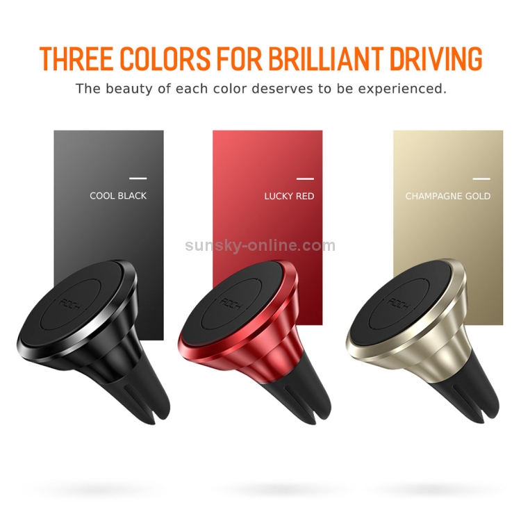 ROCK 360 Degree Rotation Universal Car Air Vent Mount Magnetic Phone Holder Stand ROCK 360 Degree Rotation Universal Car Air Vent Mount Magnetic Phone Holder Stand