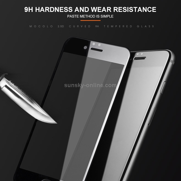 mocolo 0.33mm 9H 2.5D Silk Print Tempered Glass Film for iPhone 8 Plus & 7 Plus (Black) mocolo 0.33mm 9H 2.5D Silk Print Tempered Glass Film for iPhone 8 Plus & 7 Plus (Black)
