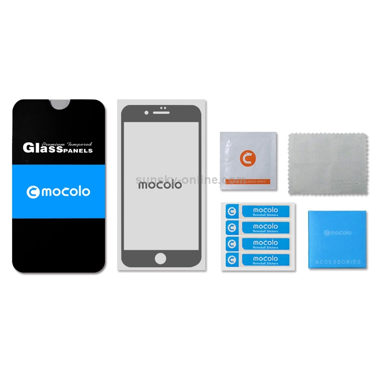mocolo 0.33mm 9H 2.5D Silk Print Tempered Glass Film for iPhone 8 Plus & 7 Plus (Black) mocolo 0.33mm 9H 2.5D Silk Print Tempered Glass Film for iPhone 8 Plus & 7 Plus (Black)
