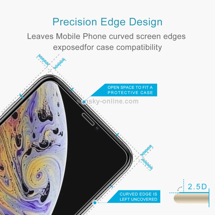 For iPhone XS Max 2pcs 9H 2.5D Tempered Glass Film For iPhone XS Max 2pcs 9H 2.5D Tempered Glass Film