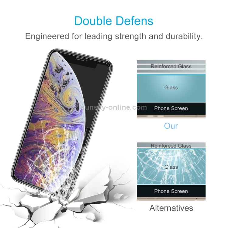 For iPhone XS Max 2pcs 9H 2.5D Tempered Glass Film For iPhone XS Max 2pcs 9H 2.5D Tempered Glass Film