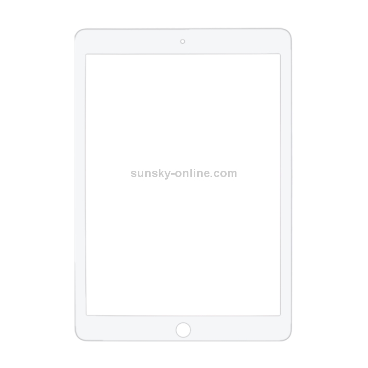 Lente de vidrio exterior de pantalla frontal para iPad Air 2 / A1567 / A1566 (blanco) - 1