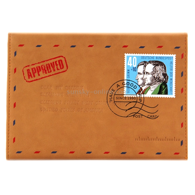 SWISH for iPad Air 2 / Air Envelope Style Deutsche Bundespost Three-folding Leather Case with Holder